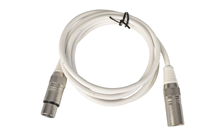 White DMX Cable 3pin XLR Male to Female 120 OhmChoice of Length